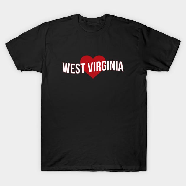 West Virginia Love T-Shirt by Novel_Designs